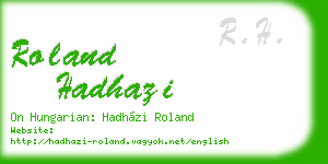 roland hadhazi business card