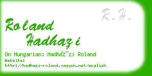 roland hadhazi business card